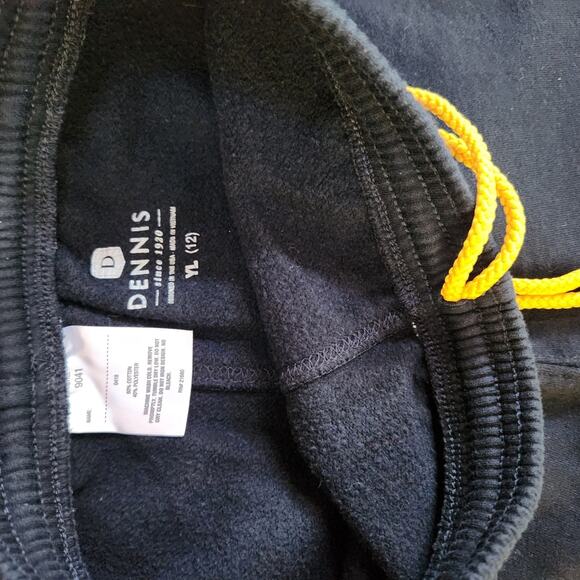 Kids Navy Gym Jogger Pants with Drawstring Dennis Uniform Size Youth Large 12 - Picture 3 of 5